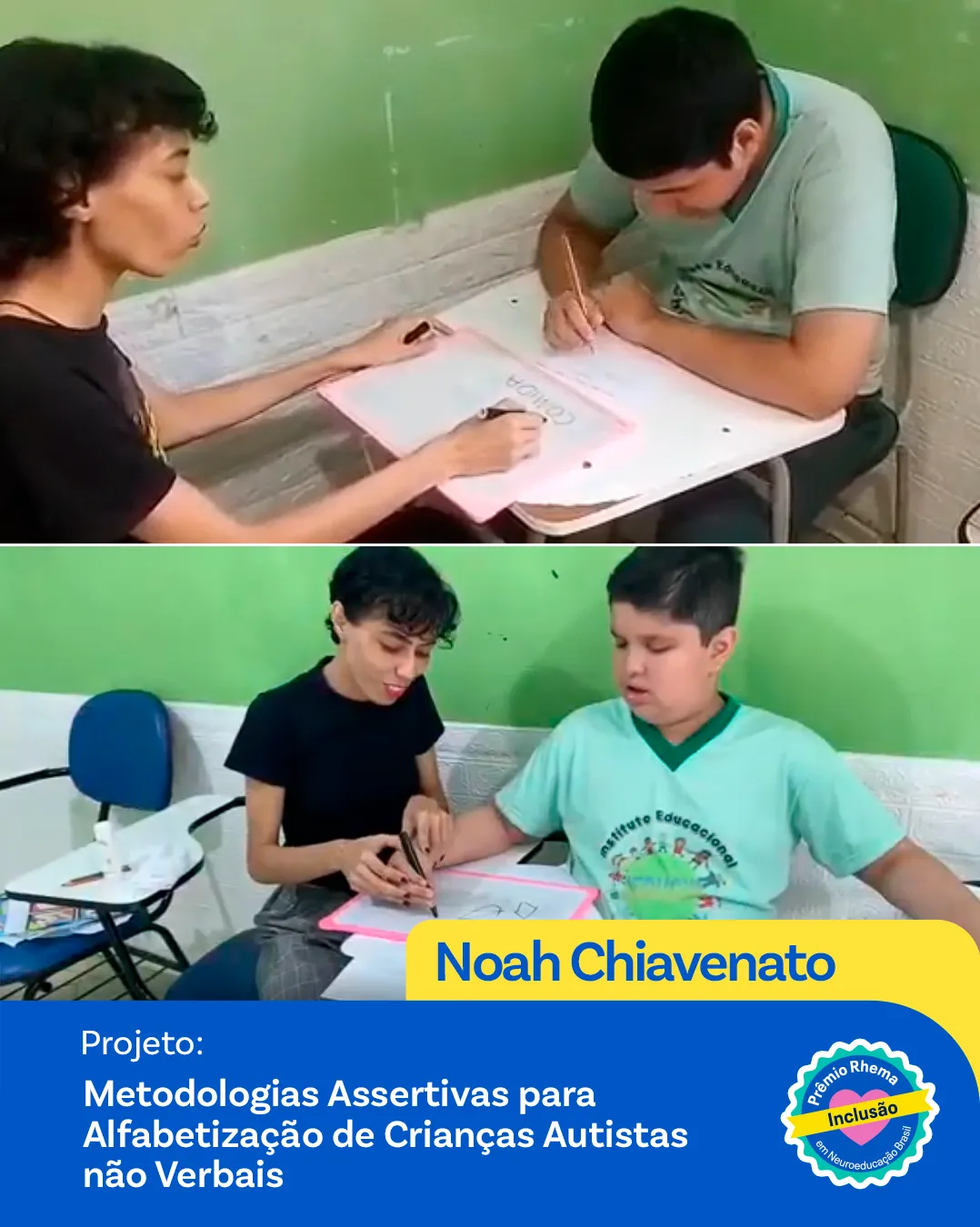Projeto sobre Alfabetização de Autistas não Verbais é Premiado